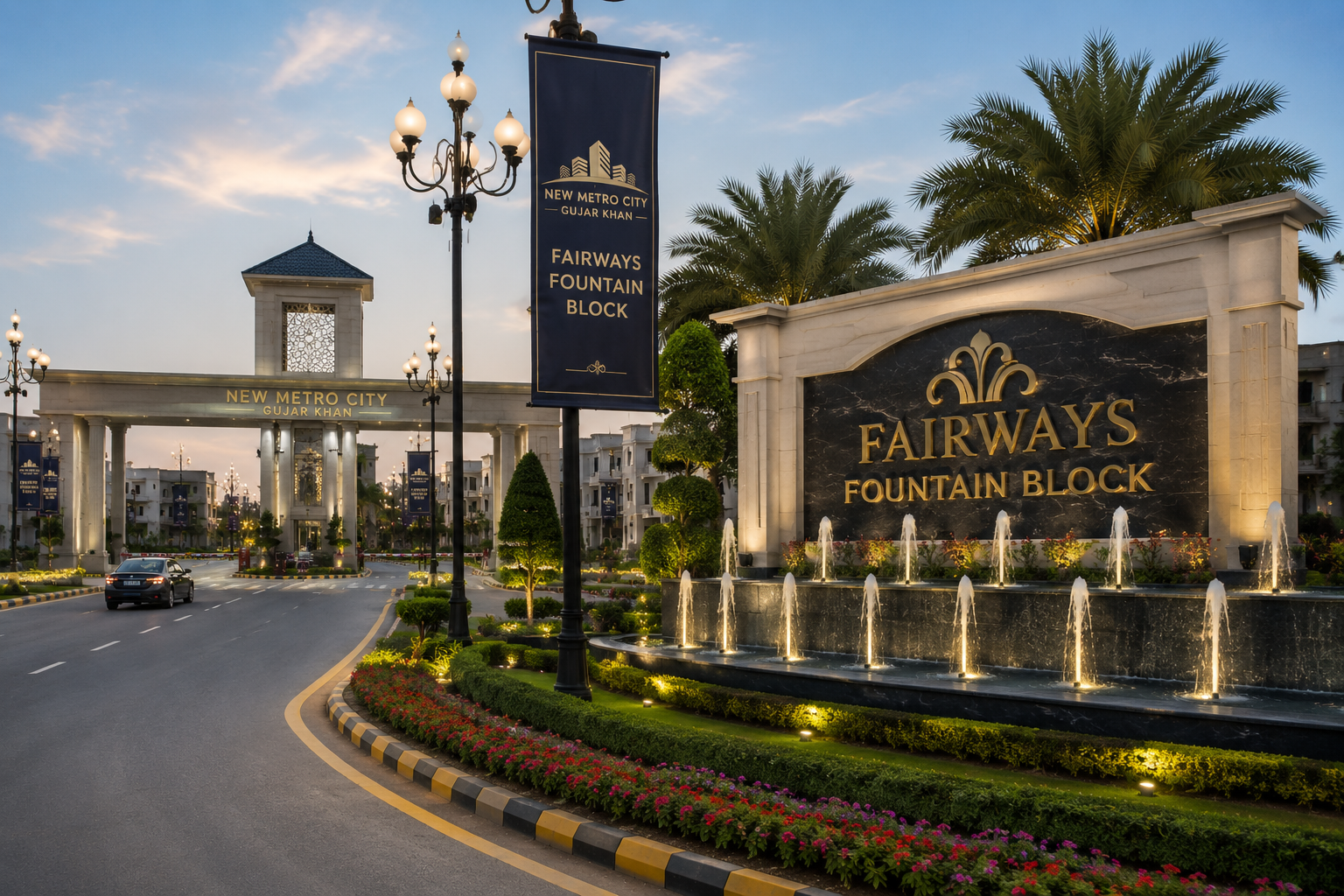 Fairways Fountain Block at New Metro City Gujar Khan