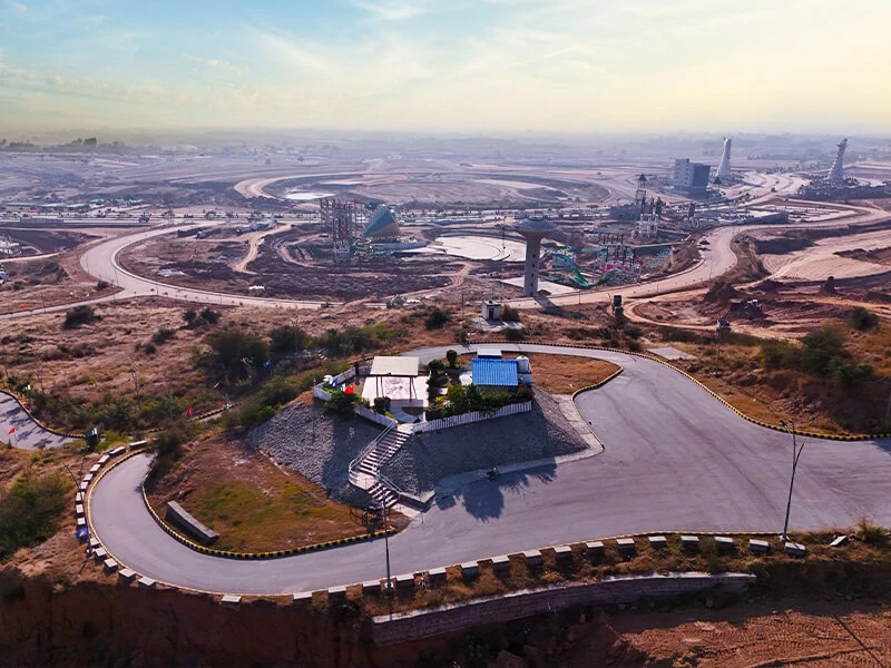 Blue World City entrance and development