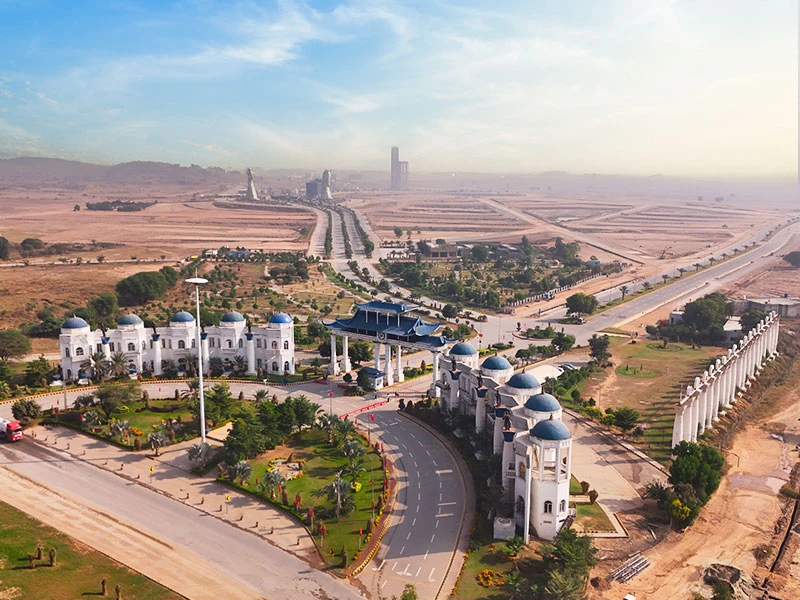 Blue World City grand entrance gate